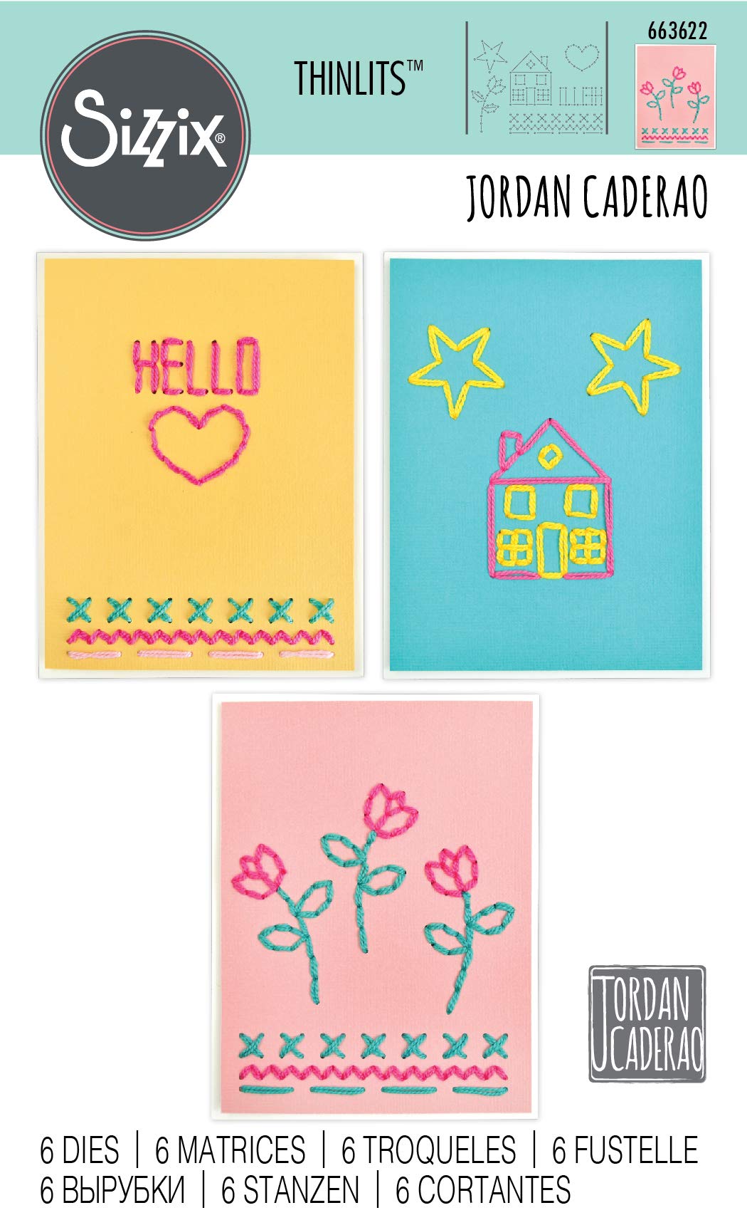 Amazon.com: Sizzix Thinlits Die Set 6 Pack House Heart Flower